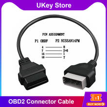 OBD Cable For Nissan 14 Pin to 16 Pin OBD2 Female Cable Diagnostic Tool Adapter Extension Connector Cable With High Quality 2024 - buy cheap