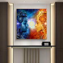 Abstracto amante beijo quadros em tela quadros em tela tantra shiva e shakti quadros em tela na parede quadros de arte para casa 2024 - compre barato