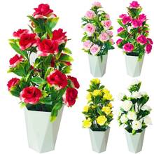 Artificial Flower Plant Pot Bonsai Office Garden Party Furniture Ornament Decor 2024 - buy cheap