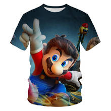 Classic Cartoon Mario 3D T-shirt New Harajuku style Classic Game Mario Bros kids clothes Mario Boys Clothes Street T-shirt 2024 - buy cheap