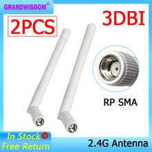 Antena 3dbi RP-SMA de 2,4 ghz, antenas wifi de 2,4 Ghz, conector SMA, enrutador IOT, 2 uds. 2024 - compra barato