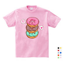 Children's Printed Lovely Doughnuts Short-sleeved T-shirt Boys and Girls Like The Cotton T-shirt Vest for Ages Girl T Shirts 2024 - buy cheap