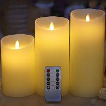 Светодиодсветильник Чи s, беспламенные Свечи, плавные мерцающие свечи из парафина, работают от батарейки для украшения дома 2024 - купить недорого