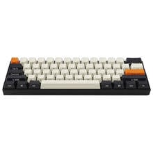 Teclado mecánico para videojuegos, 61 teclas, PBT, inalámbrico, Bluetooth, RGB, ultracompacto, 60%, para Windows / Ios /Andoid, negro y blanco 2024 - compra barato