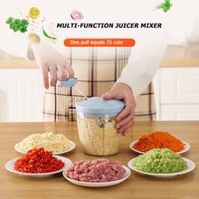 2in1 multifuncional manual moedor de carne juicer mão corda alimentos vegetais chopper misturador liquidificador shredders acessórios cozinha 2024 - compre barato