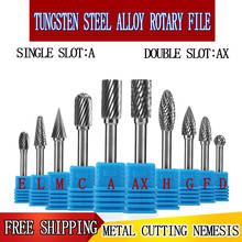 Free shipping AEX Type 6-16mm TCT Shank diameter Carbide Tungsten Steel Rotary File Tool parts Handicraft carving Milling cutter 2024 - buy cheap