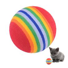 10 шт. кошка игрушка котенка разноцветными помпончиками и игрушки для домашних животных «рюмочка», с защитой от царапин игрушка мягкая пена радужные мячики для игры интерактивные игрушки для детей 2024 - купить недорого