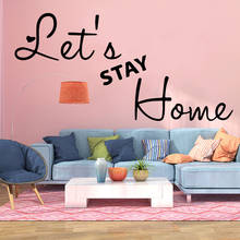 Quotes Stay Home Phrase Sticker Waterproof Vinyl Wallpaper Home Decor For Living Room Bedroom Vinyl Decals Muursticker 2024 - buy cheap