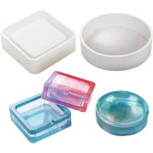 DIY Square Round Shape Storage Box Gift Boxes Resin Silicone Mould Jewelry Making DIY Tool UV Epoxy Resin Box Silicone Mold 2024 - buy cheap