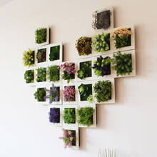 Moldura de fotos 3d estéreo para fotos, decoração de parede para planta, suculentas coloridas durante a parede, jardim da casa, loja, bar 2024 - compre barato