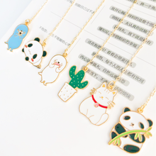 Marcapáginas de nutria de Panda Kawaii, accesorios de decoración DIY, marcador de libro, carpeta de página, suministros escolares de oficina, papelería 2024 - compra barato