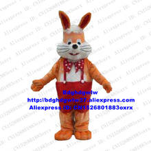 Long Fur Orange Red Easter Bunny Osterhase Rabbit Hare Mascot Costume Adult Character Sports Carnival Stage Performance zx2517 2024 - buy cheap