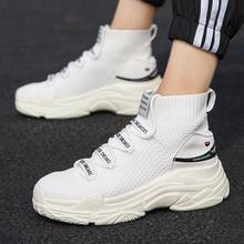 Large Size Platform High Top Sport Shoes Men High Sneakers Socks Women Sports Shoes Men's Running Shoes White Knitting Gym A-575 2024 - buy cheap