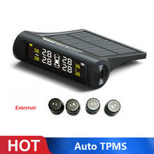 Solar Power Car TPMS LCD Display Auto Tire Pressure Monitoring System 4 External Sensors Car Tire Pressure Monitoring System 2024 - buy cheap