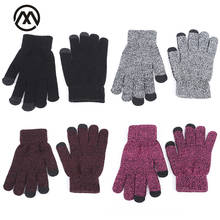 Winter Men/Women Knitted Gloves Touch Screen Outdoor Warm Gloves All Refers To Fashion Plus Velvet High Quality Cotton Gloves 2024 - buy cheap