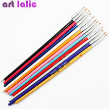 12Pcs Acrylic Nail Art Brush Carving Flower Nail Gel Pen UV Gel Fine Liner Drawing Painting Brushes Handle Pens Tools 2024 - buy cheap