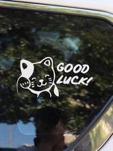 ZTTZDY 17.8*9.8CM Good Luck Car Decal Lucky cat Vinyl Sticker Black/Silver ZJ4-0198 2024 - buy cheap