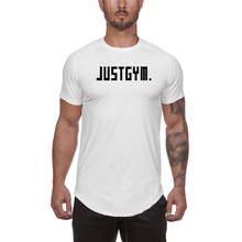 Новая брендовая одежда для спортзала, хип-хоп Уличная футболка для тренировок, Мужская Сетчатая футболка с коротким рукавом для фитнеса, облегающая футболка, спортивный летний топ 2024 - купить недорого