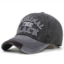 Hot Retro Washed Baseball Cap Fitted Cap Snapback Hat For Men Bone Women Gorras Casual Casquette Letter Black Cap 2024 - buy cheap
