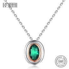 DOTEFFIL Brand 925 Solid Silver Necklace Fine Jewelry for Women Oval Design Pendant Necklace Classical Authentic Silver Jewelry 2024 - buy cheap