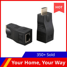 4K 3D HDMI 1,4 30M удлинитель для RJ45 по Cat 5e/6 сетевой LAN Ethernet адаптер 2024 - купить недорого