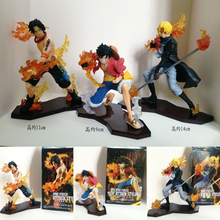 Anime 3pcs/set ONE PIECE Fire Fighting Ace Luffy Sabo Three Brothers Ver PVC Action Figure Model Collection Gift Toys lelakaya 2024 - buy cheap