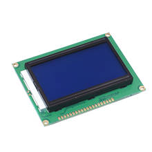 Pantalla LCD de retroiluminación, protector gráfico de 12864x64 puntos, Color azul, 128 V, 10 unids/lote, LCD12864 2024 - compra barato