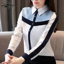 Roupas moda coreana 2021 camisas femininas manga comprida gola quadrada blusas de chiffon blusas femininas tops e blusas 8398 50 2024 - compre barato