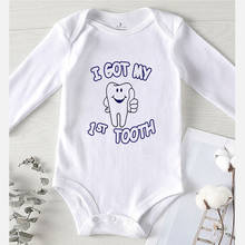 Newborn Clothing Long Sleeve Baby Clothes Girls Winter Summer I Got My 1 St Tooth Print Romper for Babies 0-24 Months 2024 - buy cheap