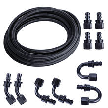 6M 20FT 6AN Nylon Braided Gas/Oil/Fuel Hose Line with 10PCS Hose End Fitting Kit 2024 - buy cheap