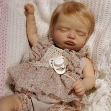 Bebê reborn kits 20 polegadas, recém-nascido realista, bonito, rosalie, vinil, peças sem pintura, faça você mesmo, kit de boneca em branco 2024 - compre barato