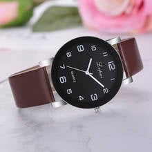 Lvpai relógio de pulso de couro feminino, relógio analógico de quartzo com pulseira de couro para mulheres, casual 2024 - compre barato