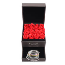 Saint Valentine's Day Soap Flower Gift Box Bracelets For Woman Friendship Bracelet Gift 2024 - buy cheap