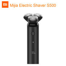 XIAOMI-Afeitadora eléctrica Mijia S300, S500, S500C, afeitadora flexible portátil de 3 cabezales, en seco y húmedo, lavable, recortadora de barba inteligente 2024 - compra barato