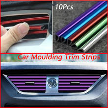 Car Air-conditioning Air Outlet Decorative Strip PVC+plating Sequin Design Fashionable Car Interior Air Outlet Blade Clip Strip 2024 - buy cheap