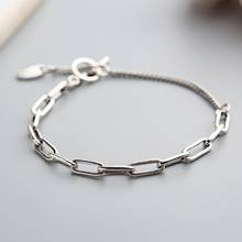 Pingente geométrico prata esterlina 925 vintage coreano pulseira & bracelete bracelete joias para casamento para mulheres sl091 2024 - compre barato