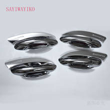 ABS chrome CARBON decoration Door handle bowl cover Car Accessories For Hyundai Santa Fe IX45 2019 2020 2024 - buy cheap