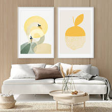 Trendy Abstract Geometric Graphic Designs Yellow Gallery Poster Canvas Print Paintings Wall Art Pictures Living Room Home Decor 2024 - buy cheap