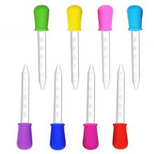 Pipeta de silicona con cuentagotas para bebé, alimentador de medicina para niños, dispositivo de silicona para alimentos líquidos, utensilios infantiles de 5ML, 1/6/7/8/10 Uds. 2024 - compra barato