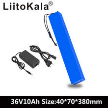 LiitoKala 36V 10Ah 42V 18650 Strip lithium ion battery pack with 20A BMS For ebike electric car bicycle motor scooter 600Watt 2024 - buy cheap