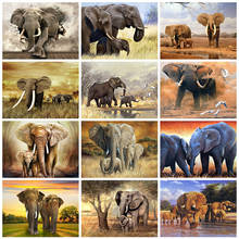 Full Square/Round Diamond Painting Elephant 5D Cross Stitch Mosaic Embroidery Animals Rhinestone Pictures Diamond Art Kit 2024 - buy cheap