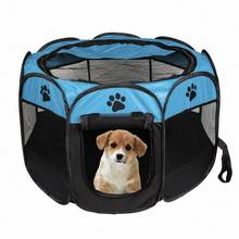 Portable Folding Pet tent Dog House Cage Dog Cat Tent Playpen Puppy Kennel Easy Operation Octagon Fence 2024 - buy cheap