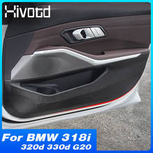 Door Anti Kick Pad Car Sticker PU Leather Interior Decoration Protect Accessories Products For BMW 318i 320d 330d G20 2021-2020 2024 - buy cheap