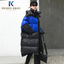 2019 Winter Jacket Women Parka Fashion Long Hooded Coat Thick Warm Overcoat Female Loose Plus size Winter Coat Parkas Streetwear 2024 - buy cheap