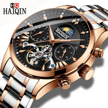 2019 HAIQIN Luxury Mens Automatic Mechanical Watch Business Dress Watch Men Tourbillon Waterproof Wristwatches Relogio Masculino 2024 - buy cheap