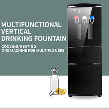 Dispensador de água vertical embutido máquina de gelo multifuncional pequena casa bar comercial chá leite loja redonda cubos de gelo 2024 - compre barato