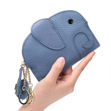 MJ Mini Elephant Wallet Lovely Women Coin Pocket Soft Cowhide Ladies Card Holder Wallet Small Genuine Leather Female Purse Bag 2024 - buy cheap