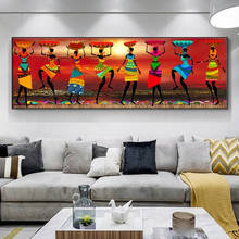 Abstract African Woman Dancing Posters And Prints Canvas Paintings On The Wall Art Girls Cuadros Pictures For Bedroom Decoration 2024 - buy cheap