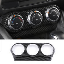 ABS Carbon Fiber Air Conditioning Switch Cover Trim Car Styling For Mazda 2 Demio DL Sedan DJ Hatchback 2015 16 2017 Accessories 2024 - buy cheap