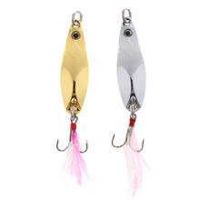 2pcs Spoon Fishing Lure  Baits - Portable Sequin  Jig Spoon Blade Baits Kit For Bass Trout Salmon Perch Fishing 2024 - buy cheap